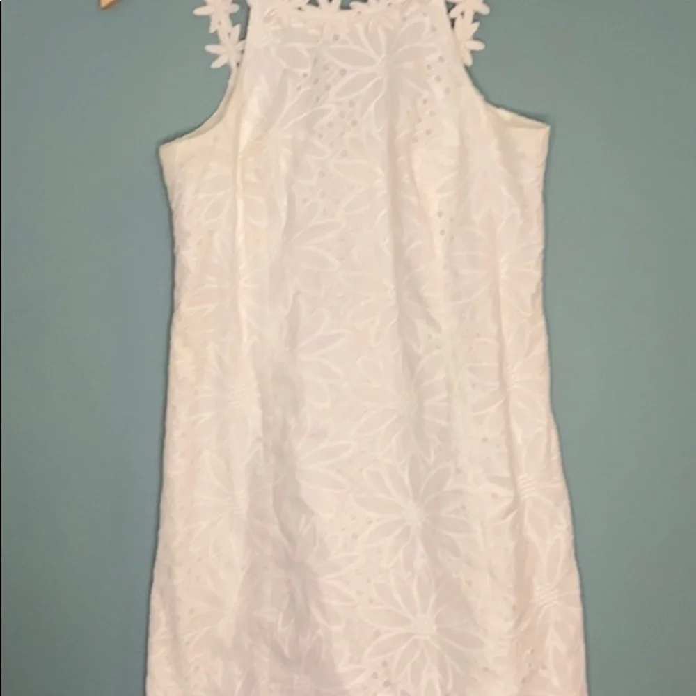 Lilly Pulitzer Annabelle Shift Dress White Eyelet Size 2 - Picture 4 of 6